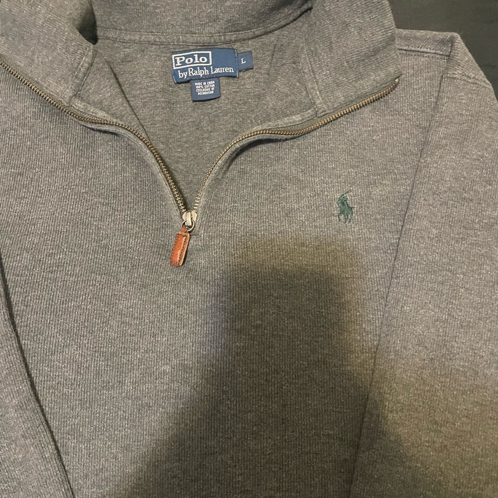 Polo by Ralph Lauren Gray Zip Up Sweater